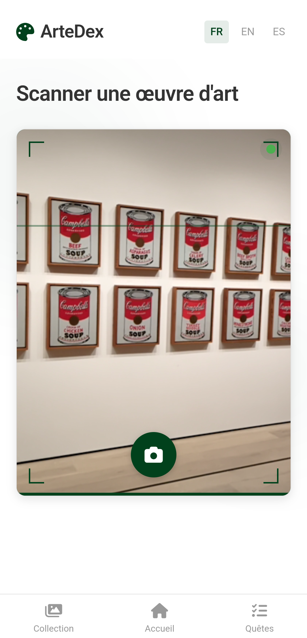 Scanner une œuvre